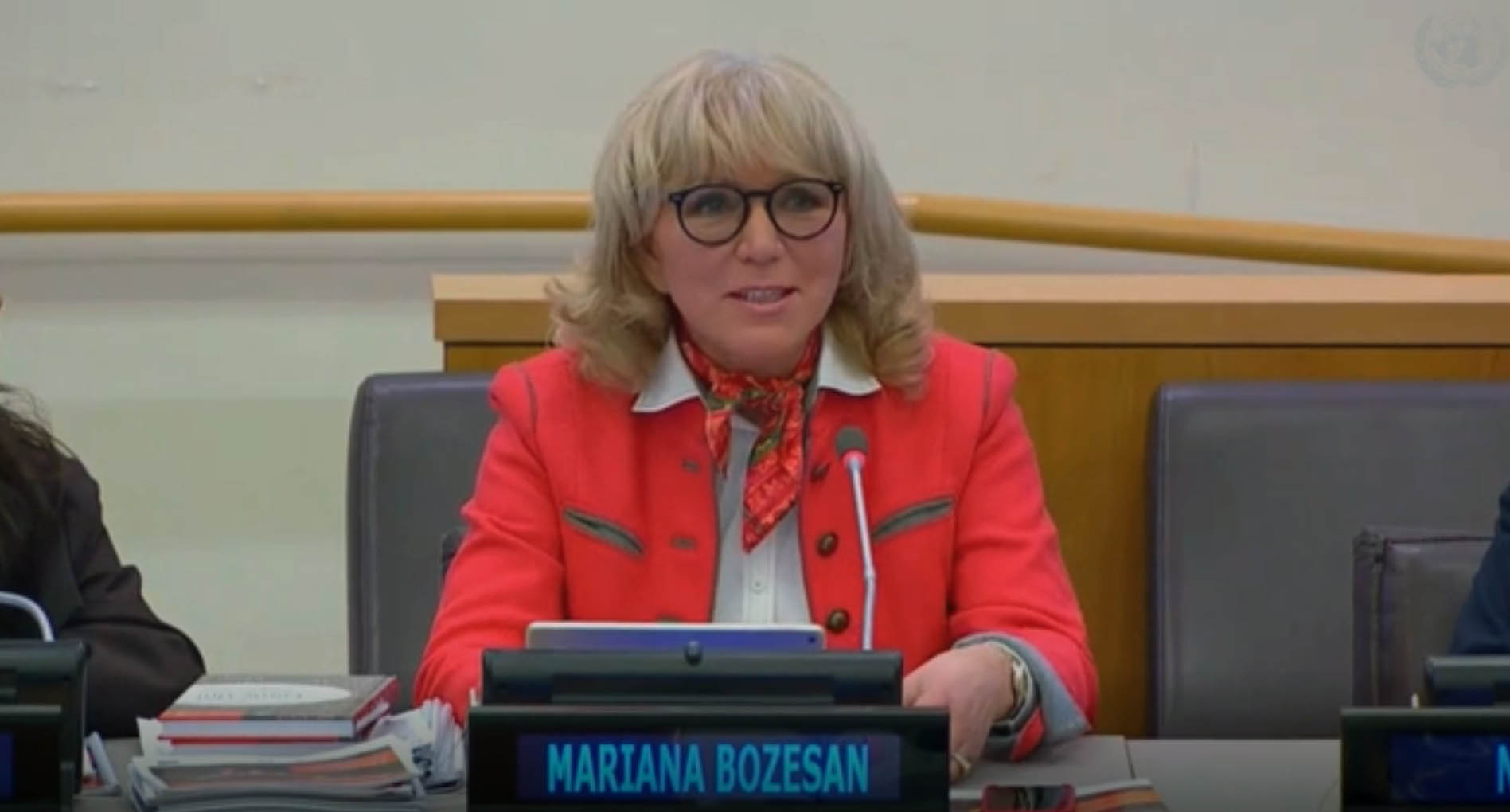 Dr. Mariana Bozesan gives Keynote at UN